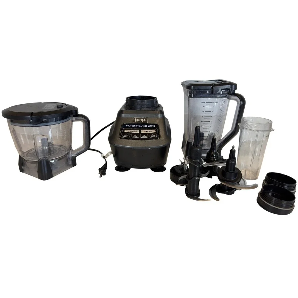Ninja Professional 1500 Watts Blender Food Processor System BL770 Black Silver